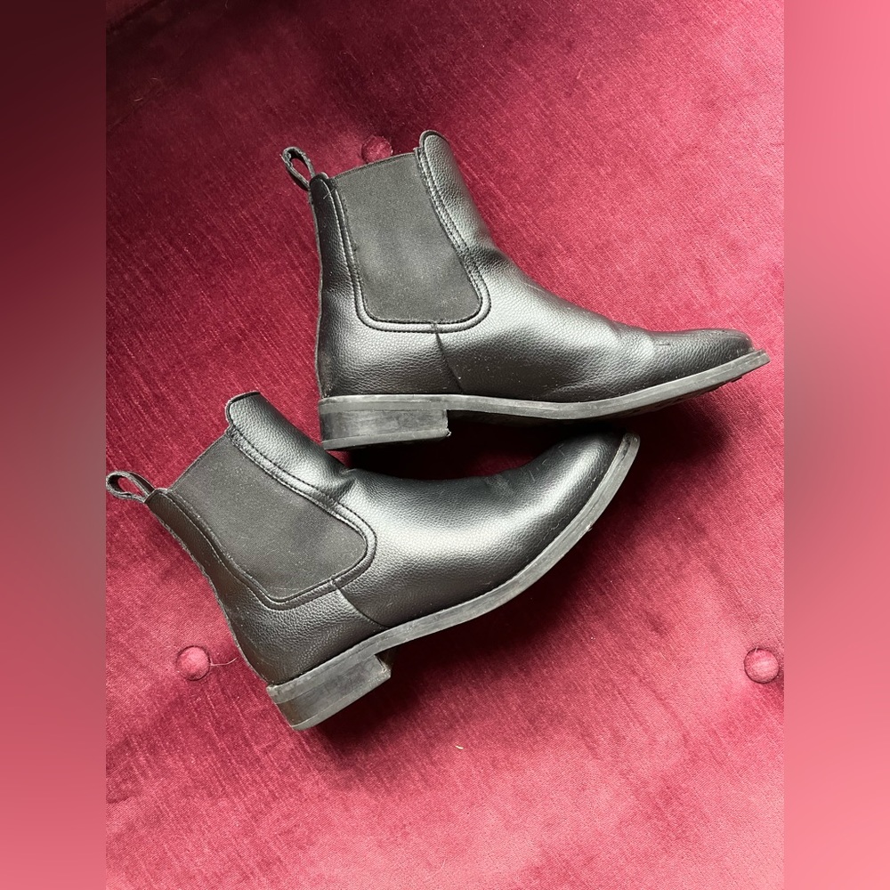 Vegan leather black Chelsea boots by Thursday Boot Company, 8 - 8.5